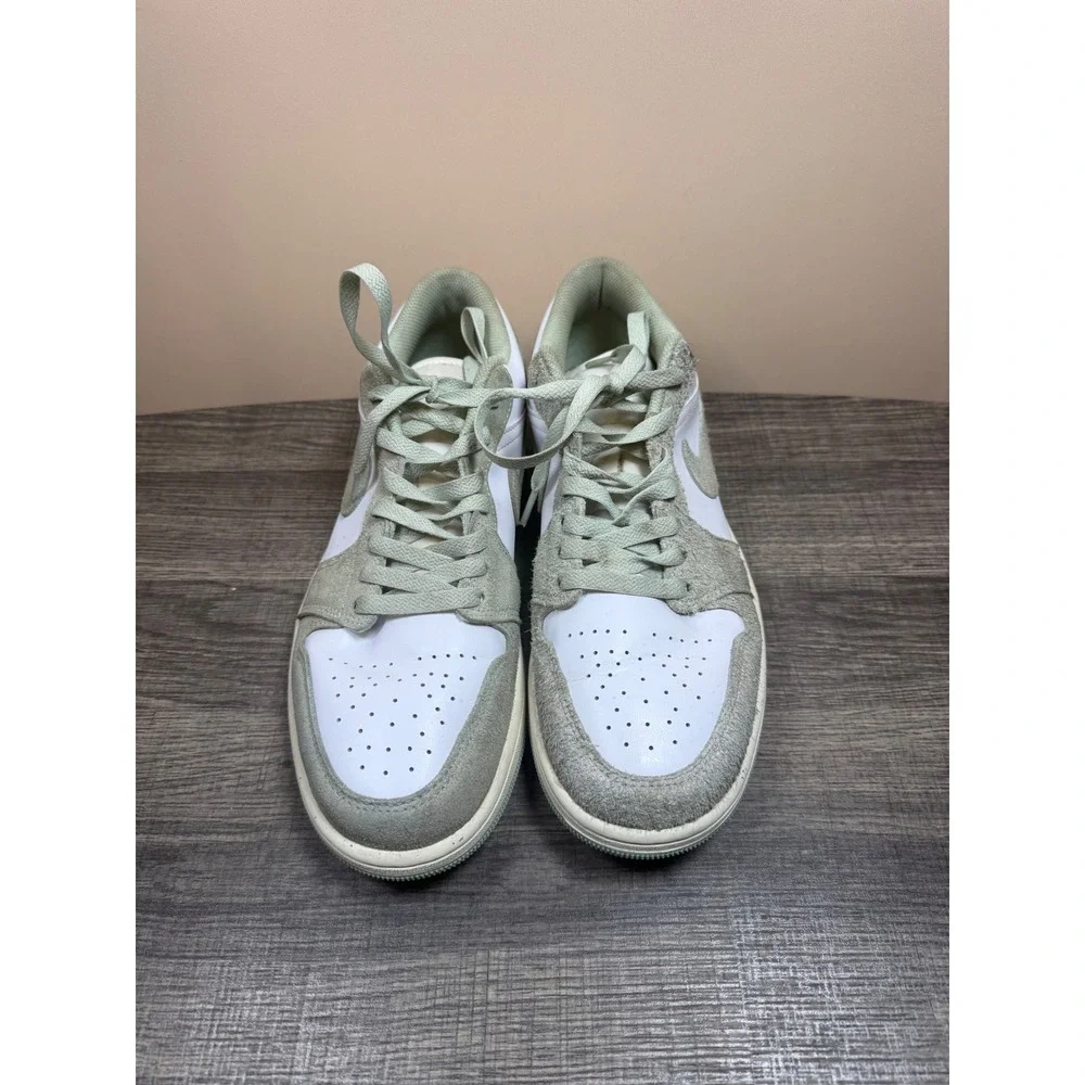 Air Jordan 1 Low SE Seafoam White Sage Green Suede DZ5370-003 Mens Size 10
